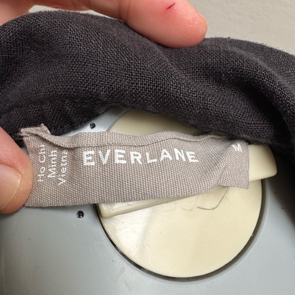 Everlane Charcoal 100% Linen Shirt Dress with Pockets - Picture 3 of 7